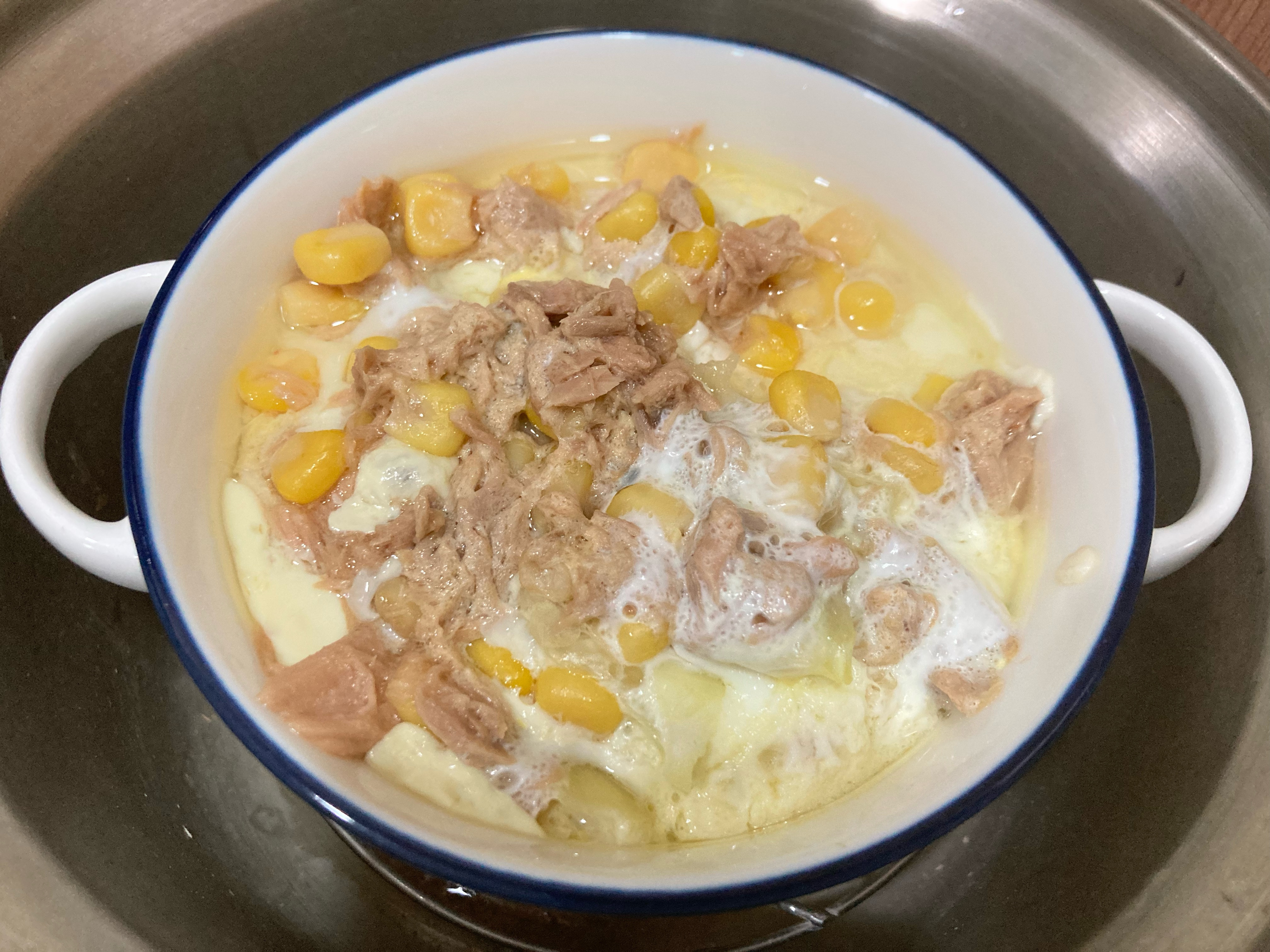 鮪魚玉米蛋蒸豆腐