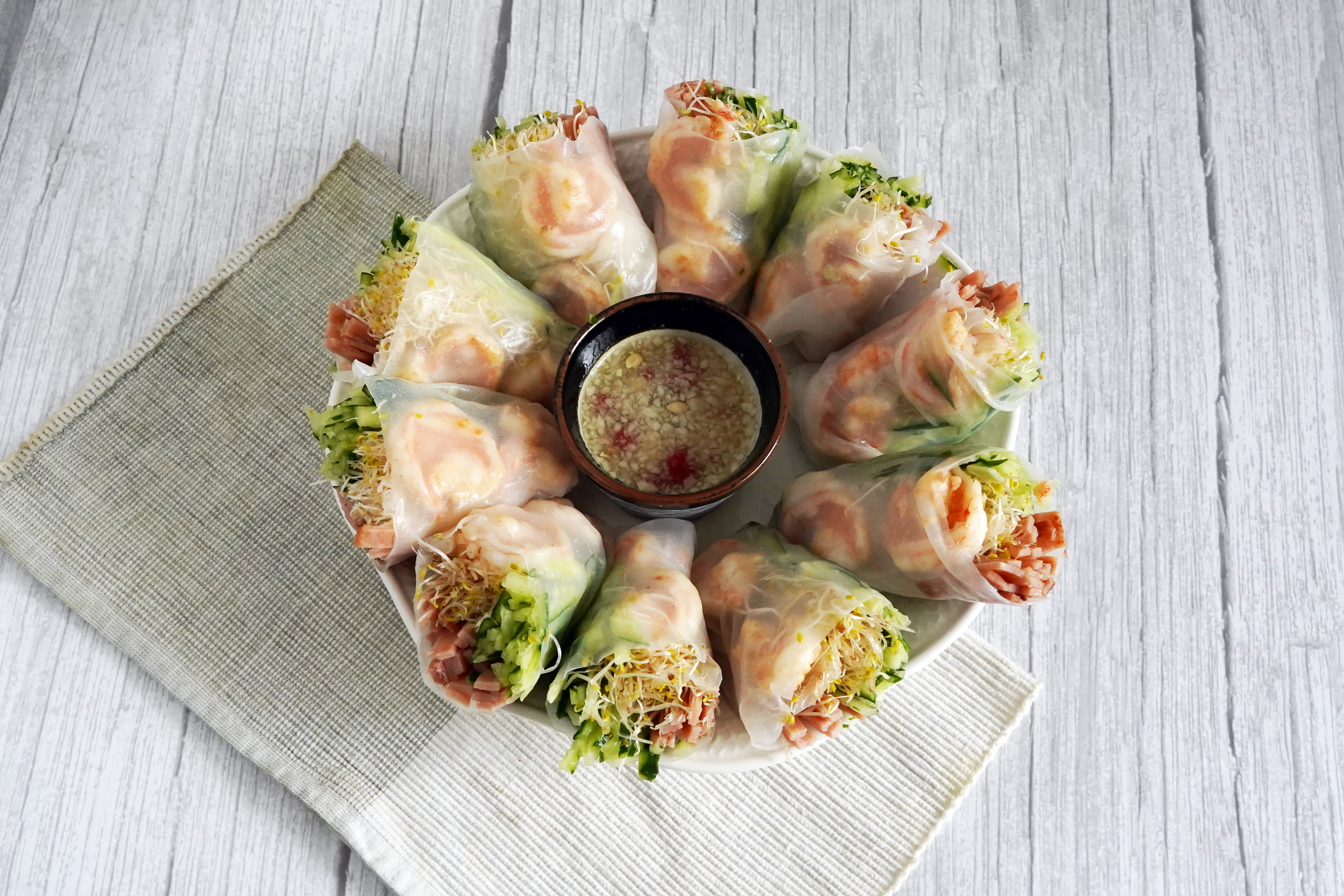 鮮蝦蔬菜米紙捲